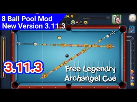 Compete against other real players from all around the. 8 Ball Pool Mod Terbaru 3.11.3 Free Archangel Cue - YouTube