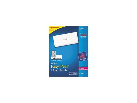 Avery 5260 Easy Peel Address Labels Permanent Adhesive 1 X 2 58