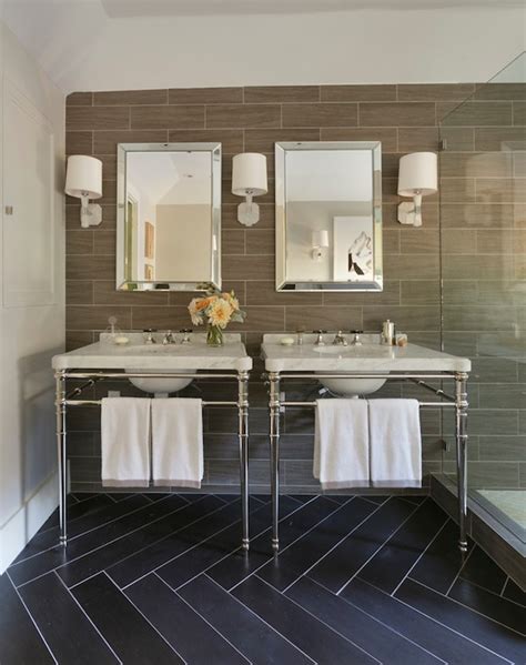 See more ideas about faux wood tiles, kallax ikea, wood effect floor tiles. Wood Grain Tiles - Contemporary - bathroom - Ann Lowengart ...
