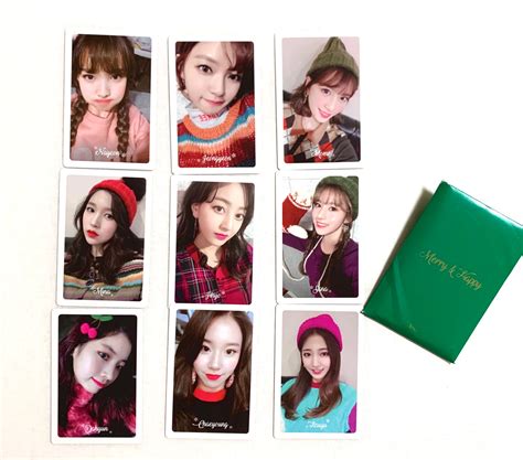 twice official photocard merry and happy pre order exclusive etsy