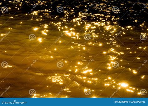 Gold Dark Water Texture Abstraction Liquid Metal Stock Photo Image
