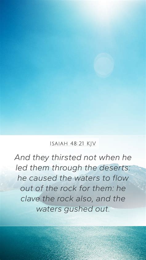 Isaiah 4821 Kjv Mobile Phone Wallpaper And They Thirsted Not When He