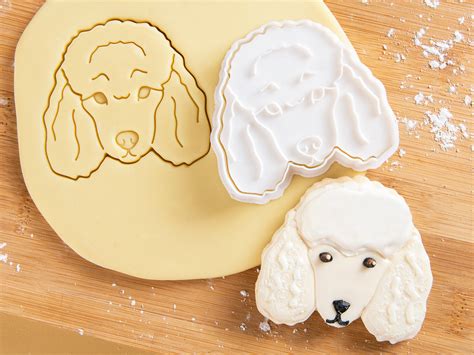 Poodle Cookie Cutters Set Dog Face Fondant Clay Cutter Diy Etsy