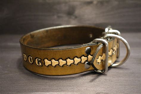 Personalized Leather Dog Collar With Name For Big And Middle Dog Breeds