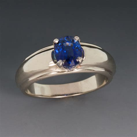 14k White Gold Ring Wblue Sapphire