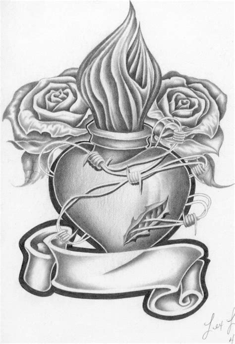 Drawings of hearts and roses. Pin on expresion