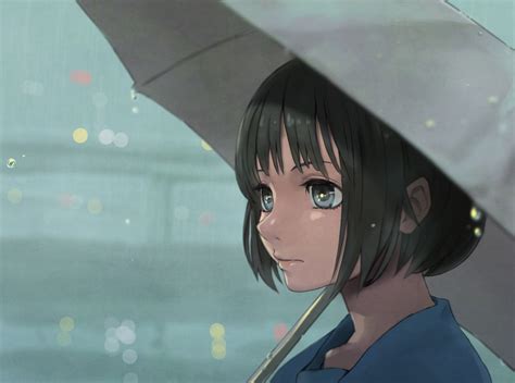 Girl Umbrella Rain Wallpaper Hd Anime 4k Wallpapers