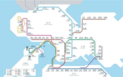 Hong Kong Metro System Map Maps Of Hong Kong