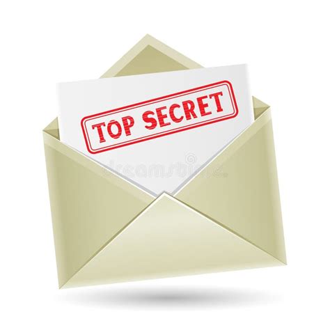 Confidential Classified Envelope Secret Information Stock Illustration