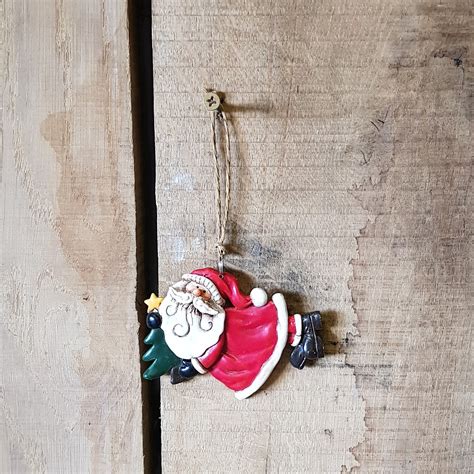 Hanging Polyresin Santa