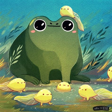 Pin By M B On Random Acts Of Cute Frog Art Frog Illustration Frog