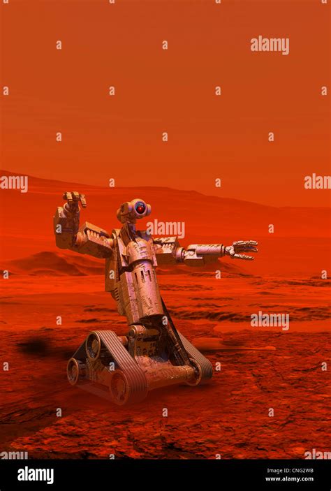 Mars Exploration Conceptual Artwork Stock Photo Alamy
