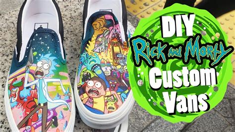Diy Rick And Morty Custom Vans Youtube