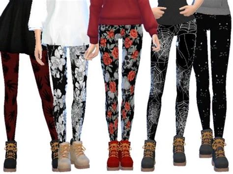 The Sims Resource Halloween Themed Leggings By Wickedkittie • Sims 4