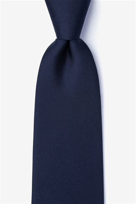 Navy Blue Silk Navy Blue Tie
