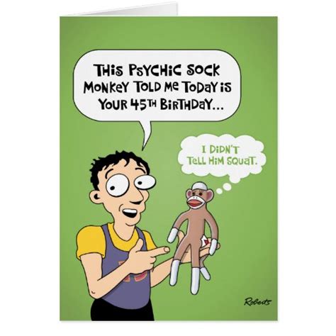 45th birthday funny greeting card zazzle