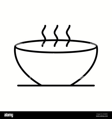 Unique Hot Soup Vector Line Icon Stock Vector Image And Art Alamy