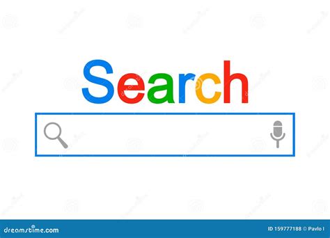search bar web page internet browser button sign search box template isolated â€“ stock vector