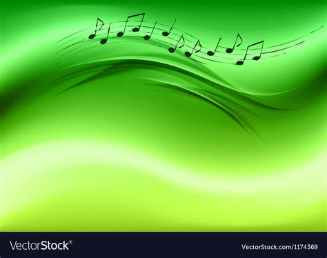 Abstract Music Green Royalty Free Vector Image