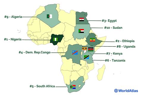 The Most Populated Countries In Africa Worldatlas