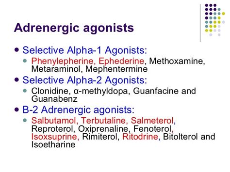 Adrenergic Drugs Updated 2011 Drdhrit