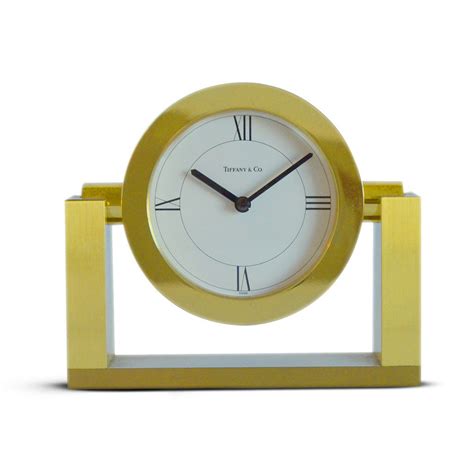 Tiffany And Co Brass Desk Clock Desk Clock Wall Clock Vintage Clock