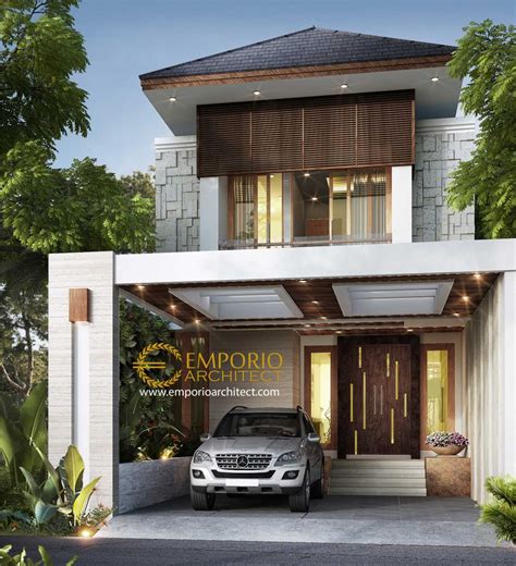 Pada artikel kami tentang fasad, kegunaan fasad ini selain sebagai ruang teduh bagi dekorasi eksterior rumah anda, juga memiliki fungsi estetika pemanis eksterior rumah. Desain Rumah Villa Bali 2 Lantai Ibu Wulan di Jakarta