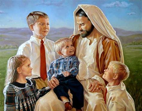 Christ With Children By Artist Megan Rieker Jesus Pictures Lds Art