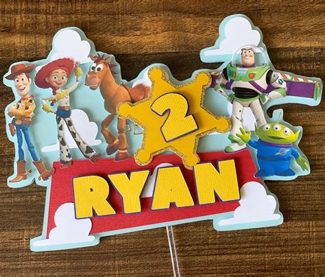 Toy Story Cake Topper Toy Story Name Banner Toy Story Happy Etsy In