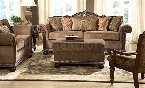 Shop at ebay.com and enjoy fast & free shipping on many items! Brown Gold Chenille Classic Living Room Sofa w/Marble Details