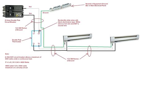 A thermostat turns your furnace and air conditioner on or off depending on the temperature in the room and the setting on the thermostat. Installing Two Baseboard Heaters to One thermostat Unique | Wiring Diagram Image