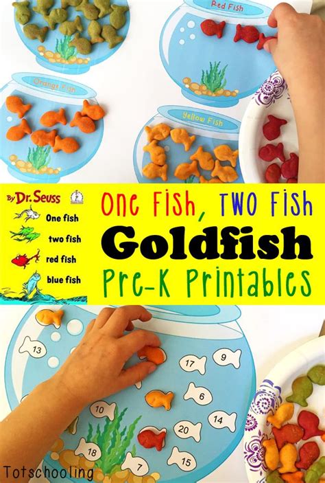 Free One Fish Two Fish Preschool Printables Fun For Color And Number