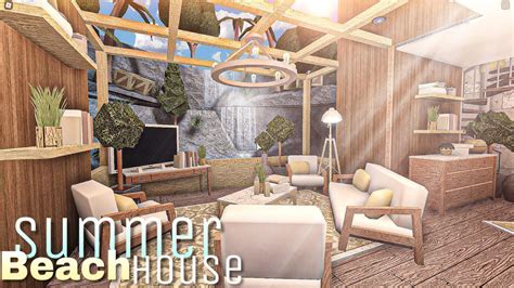 Roblox Bloxburg Summer Beach House House Build Youtube