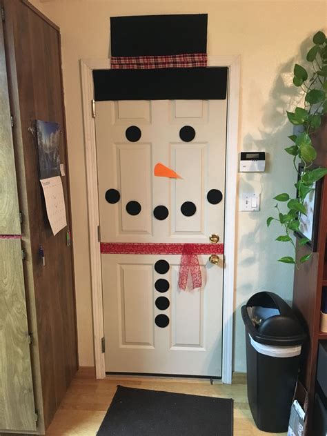 Door Snowman Xmas Decorations Holiday Decor Diy