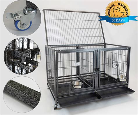 Homey Pet New 43 Stackable Strong Heavy Duty Metal Dog Cage Crate