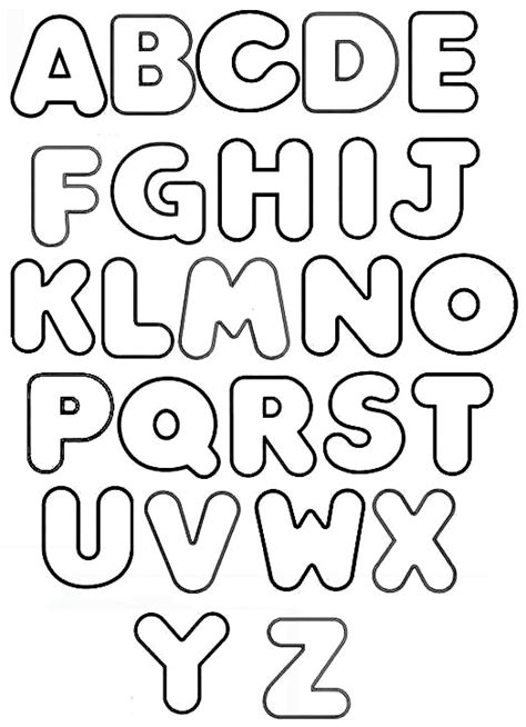 Molde De Letras Para Imprimir Alfabeto Completo Fonte Vazada Coloring