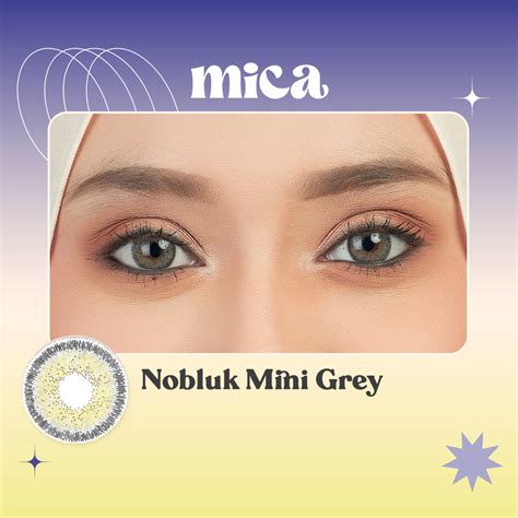 Nobluk Mini Grey 0 800 Micacon Contact Lens 100 Safe Certified By Mda