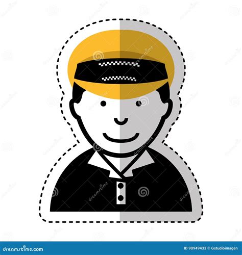 Man Taxi Driver Avatar Stock Vector Illustration Of Simple 90949433