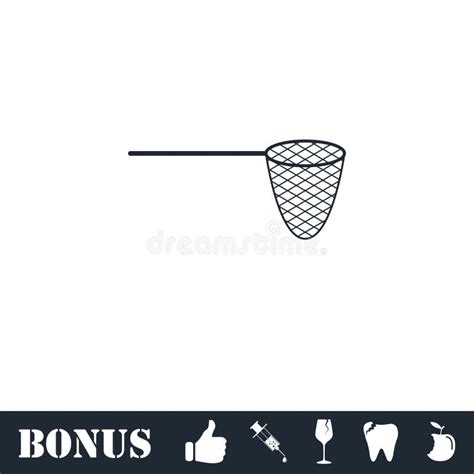 Fishing Net Icon Flat Stock Vector Illustration Of Netting 151759472