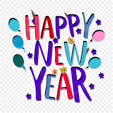 Happy New Years Clipart Png Images Colorful Happy New Year New Year