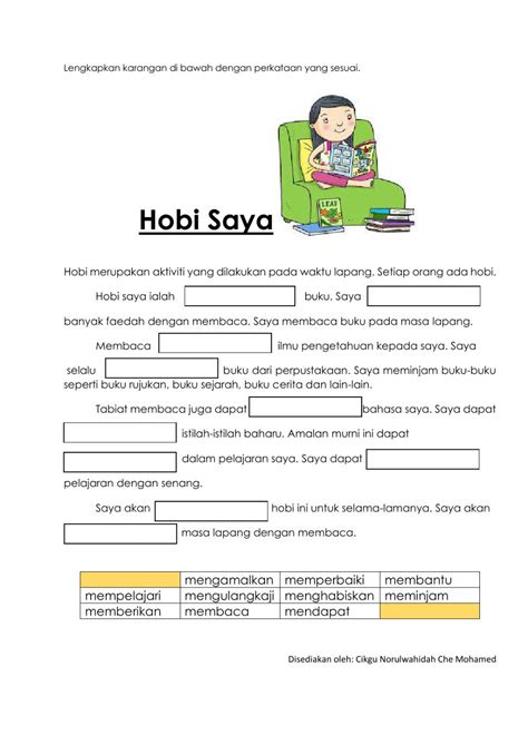 Fitur ini memungkinkan anda untuk memeriksa plagiarisme pada dokumen dalam bahasa lain selain bahasa inggris. Karangan hobi saya worksheet