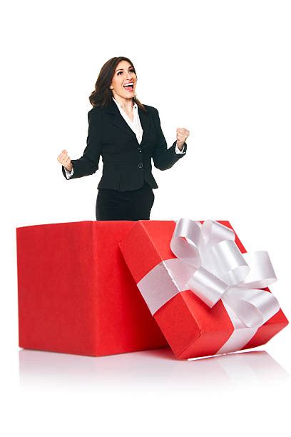 240 Woman Opening Big Box Stock Photos Pictures And Royalty Free Images