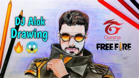 Dj Alok Character Drawing Freefire Youtube