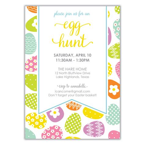 Easter Egg Hunt Invitation Brown Paper Studios