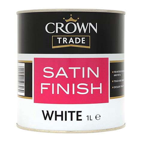 Crown Trade Satin Finish White 1l