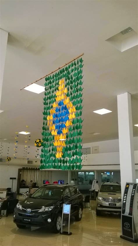 Origamis Para Copa Do Brasil Bandeira De Tsurus E Kusudama Strong