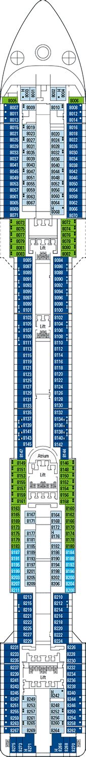 Click a deck provided below to view it: MSC Divina Deck plan & cabin plan