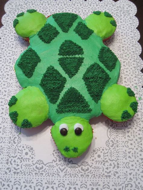 Do you like cooking games? Turtle Cupcake Cake in 2020 | Turtle cupcakes, Pull apart ...