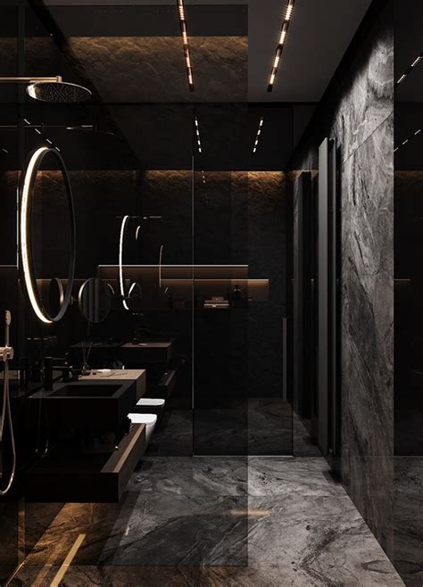 Dark Grey Apartment Dezign Ark Beta Modern Bathroom Design