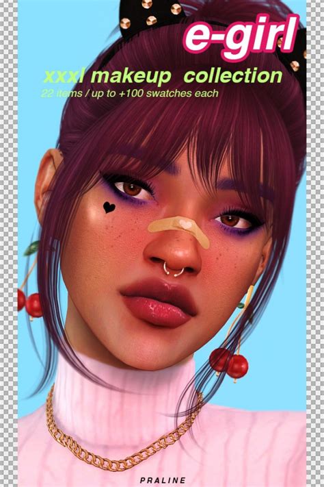 Praline Sims E Girl Makeup Collection • Sims 4 Downloads